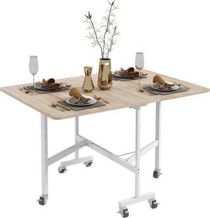 Tavolo-Pieghevole-Moderno-a-2-Ribalte-con-Rotelle-in-MDF-e-Acciaio,-120x80x73cm,-Marrone-KG683A-049V80AKKG6