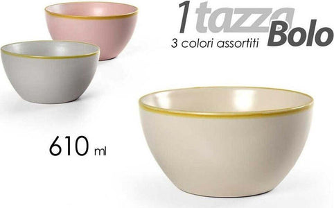 Tazza Da Colazione In Ceramica Decorata 14x7 Cm 610 Ml 3 Colori Assortiti 817342 Casa e cucina/Stoviglie/Piatti ciotole e vassoi/Tazze e piattini/Tazze da tè Trade Shop italia - Napoli, Commerciovirtuoso.it