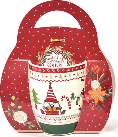 Tazza in ceramica natalizia con confezione regalo da 340 mL Ø 8,3 x 11,5 x h 10,5 cm Casa e cucina/Decorazioni per interni/Addobbi e decorazioni per ricorrenze/Decorazioni natalizie/Oggettistica MagiediNatale.it - Altamura, Commerciovirtuoso.it