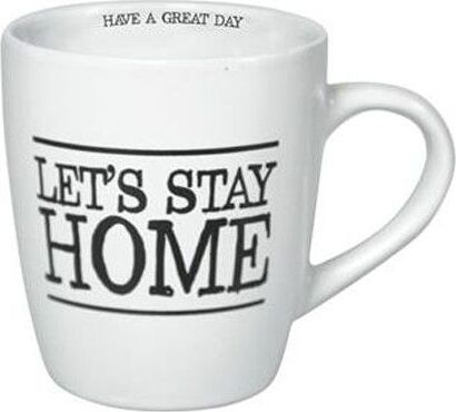 Tazza in ceramica nera 190 ml colore bianco let's stay home Casa e cucina/Stoviglie/Piatti ciotole e vassoi/Tazze e piattini/Tazze da tè Led Mall Home - Napoli, Commerciovirtuoso.it
