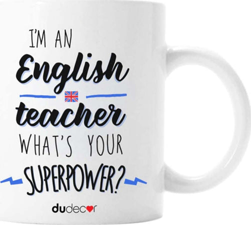 TAZZA MUG IN CERAMICA ENGLISH TEACHER BIANCO 250 ML dudecor Casa e cucina/Stoviglie/Piatti ciotole e vassoi/Tazze e piattini/Tazze e tazzine da caffè Scontolo.net - Potenza, Commerciovirtuoso.it