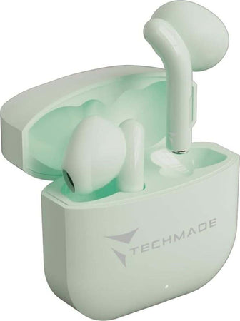 Techmade-Auricolari-Senza-Filo-Con-Box-Di-Ricarica-Green