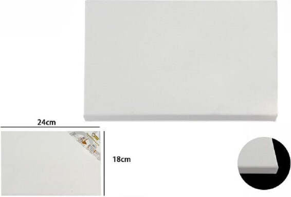 Tela-Telaio-Pittura-Bianco-24x18x1.5cm-Rettangolare-Universale-Artisti-53412a