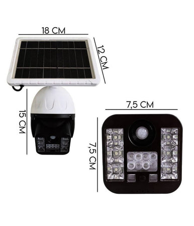 Telecamera Finta Sicurezza Luce Lampada Solare Con Sensore Di Movimento 60 W Led