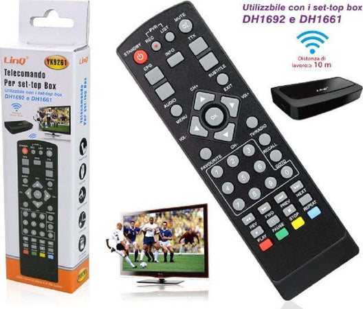 Telecomando Universale Per Decoder Tv Digitale Set-top Box Dh1692 Dh1661 Yk9261 Elettronica/Home Cinema TV e video/Accessori/Telecomandi Trade Shop italia - Napoli, Commerciovirtuoso.it