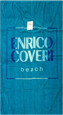 Telo mare enrico coveri spugna jaquard 100% puro cotone misura 90×165 cm con logo stampato per la piscina la palestra Casa e cucina/Tessili per la casa/Biancheria da bagno/Asciugamani/Teli mare Puleo Casa - Palermo, Commerciovirtuoso.it