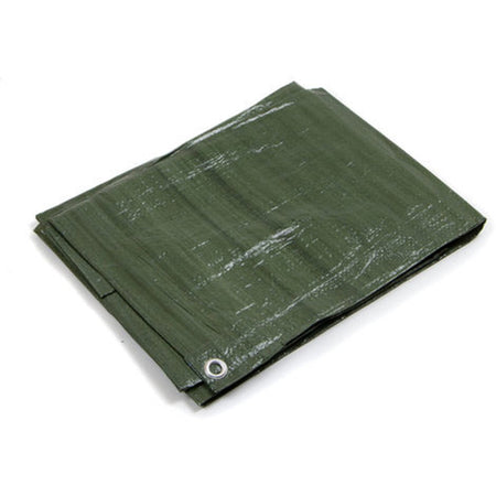 Telo occhiellato impermeabile in polietilene Verde da campeggio 70 gr