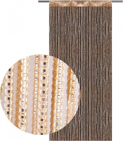 Tenda-A-Fili-Filo-Frange-Oro-Argento-100x200cm-Per-Arredo-Interni-Porta-Finestra