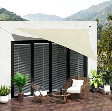 Tenda-a-Vela-Triangolare-Parasole-in-HDPE-per-Spazi-Esterni,-3x3x3-m,-Crema-Bianco-Avorio-ZX201-0617ZX2