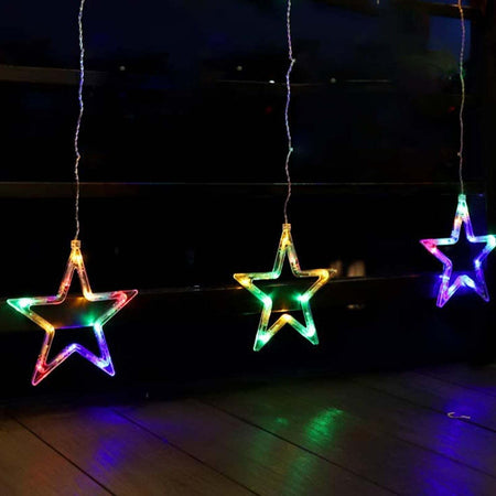 Tenda cascata luminosa con 12 stelle multicolore per uso interno ed esterno Casa e cucina/Decorazioni per interni/Addobbi e decorazioni per ricorrenze/Decorazioni natalizie/Luci natalizie/Catene luminose per interni MagiediNatale.it - Altamura, Commerciovirtuoso.it