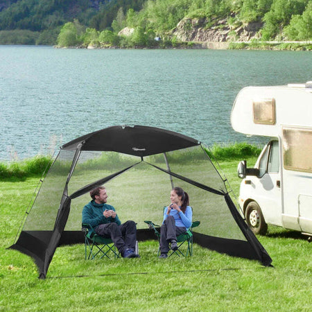 Tenda-da-Campeggio-e-Spiaggia-a-Rete-Anti-UV-per-4-Persone-con-Borsa-di-Trasporto,-3x3-m-Nero-IQ9A20-221IQ9