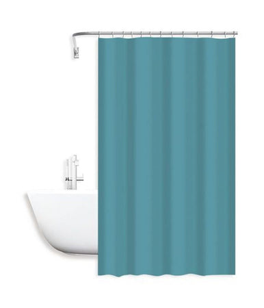 Tenda Doccia Antimuffa Impermeabile 180x200cm Ganci Anelli Bagno Celeste 79716