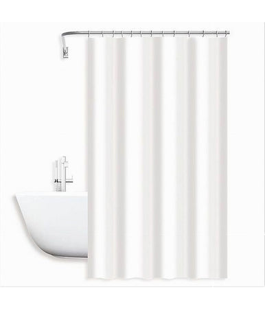 Tenda Doccia Antimuffa Impermeabile 240 X 200 Cm Ganci Anelli Bagno Bianca 79709