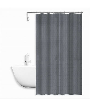 Tenda Doccia Vasca Bagno Effetto 3d A Nido D'ape Grigio 180x200cm 12 Ganci 87605