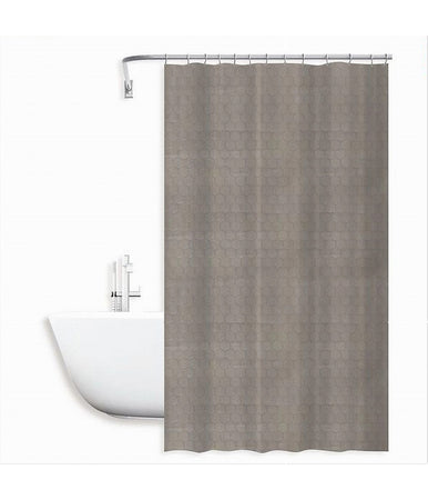 Tenda Doccia Vasca Bagno Effetto 3d Nido D'ape Tortora 180x200 Cm 12 Ganci 87603