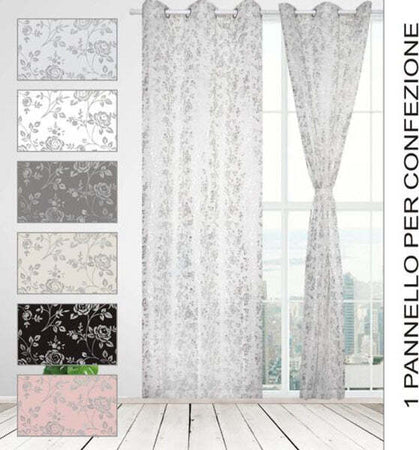 Tenda-Eufrasia-Pannello-Singolo-Con-6-Borchie-Porta-Finestra-Bastone-140x280-Cm