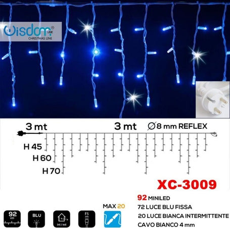 Tenda-Luminosa-Natalizia-92-Led-Luce-Blu-Fissa-+-Bianca-Intermittente-Xc-3009