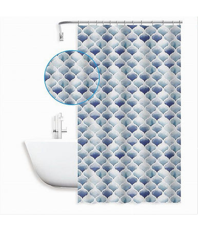 Tenda Per Doccia Bagno Motivo Marocchino Quadrifoglio 240 X 200cm 12 Ganci 87598