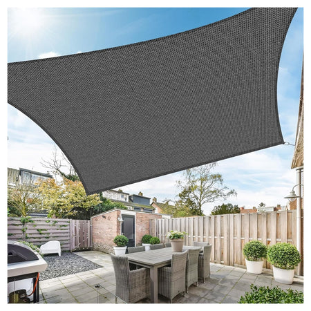 Tenda Vela Ombreggiante Parasole Da Esterno Terrazze Giardino Patio Rettangolare 4 X 5 Mt