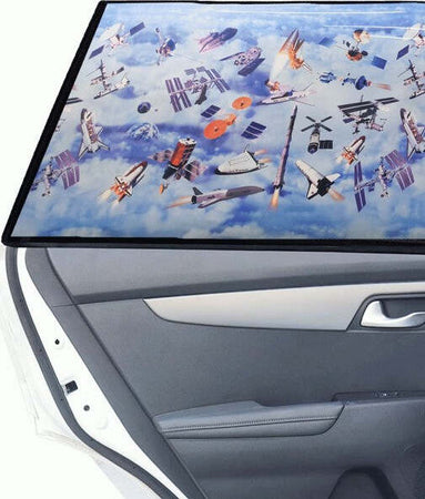 Tendina-Parasole-A-Rullo-40-X-125-Cm-Tema-Spazio-Per-Auto-Finestrini-Parabrezza