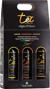 TER DEGUSTIBUS - 3x100ml Olio EVO Biologico Aromatizzato Tris di Oli Aromatizzati BIO agli Agrumi 100% Sicilia Limone Arancia Rossa Mandarino Olio Siciliano Made in Italy Olio EVO Aromatizzato agli agrumi Biologico TERRAVOSTRA Natura Docet - Capo d’Orlando, Commerciovirtuoso.it