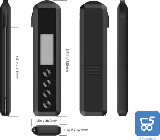 Termometro da cucina istantaneo per carne Design Pieghevole e Magnetico Sonda in Acciaio inossidabile da 4,5 Pollici Cottura Temperatura del cibo - Modello KTH04