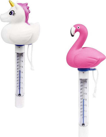Termometro-Galleggiante-Per-Piscina-Forme-Fenicottero-Unicorno-Con-Corda-58595