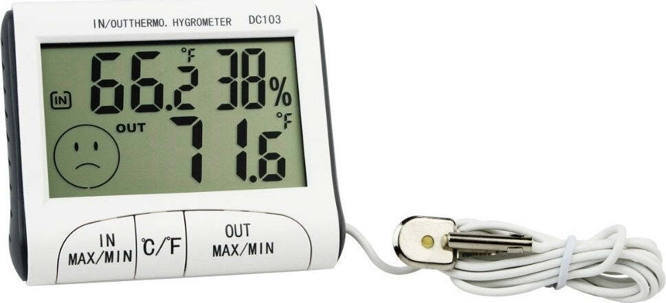 TERMOMETRO IGROMETRO DIGITALE TEMPERATURA UMIDITA' CASA UFFICIO DC103 CON SONDA Giardino e giardinaggio/Termometri e dispositivi metereologici/Igrometri Trade Shop italia - Napoli, Commerciovirtuoso.it