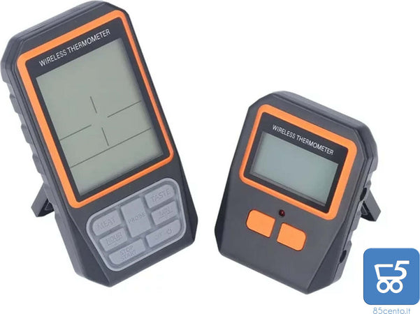 Termometro Wireless per Barbecue Digitale Costruzione Robusta a Batterie