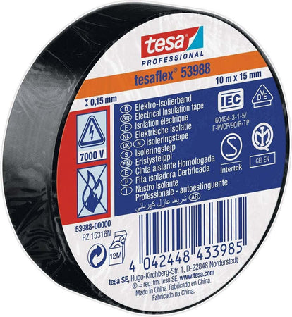 Tesa-Nastro-Isolante-Nero-(L-x-B)-10m-x-15mm