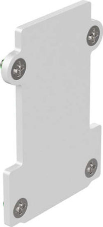 Testata-A-Incasso-Senza-Foro-Ego-Alluminio-Bianco