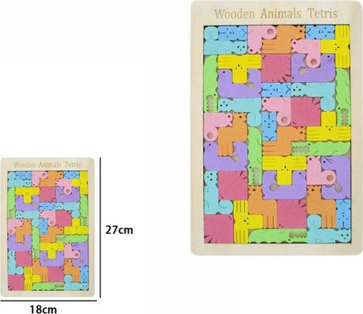 Tetris-Animaletti-Puzzle-Creativo-Con-Animali-Legno-Giocattoli-Educativi-Bambini