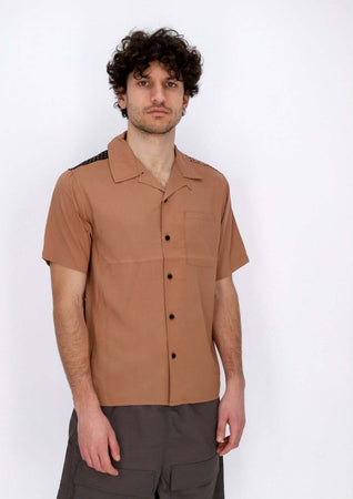 THE-HUNDREDS-Camicia-Manica-Corta-Uomo-Face-Woven-Brass-da-uomo