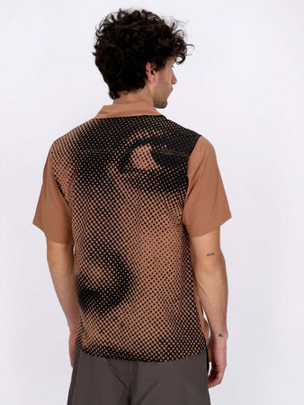 THE-HUNDREDS-Camicia-Manica-Corta-Uomo-Face-Woven-Brass-da-uomo