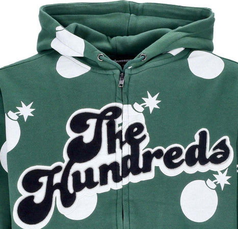 THE-HUNDREDS-Felpa-Cappuccio-Zip-Uomo-Endless-Ziphood-Forest-da-uomo