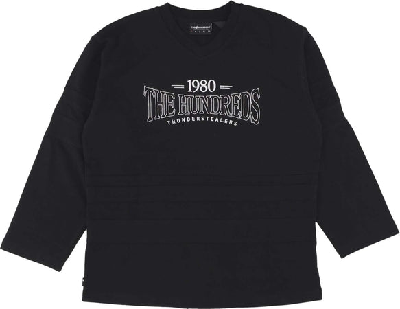 THE-HUNDREDS-Felpa-Leggera-Tipo-Hockey-Uomo-All-Star-Hockey-Jersey-Black-da-uomo