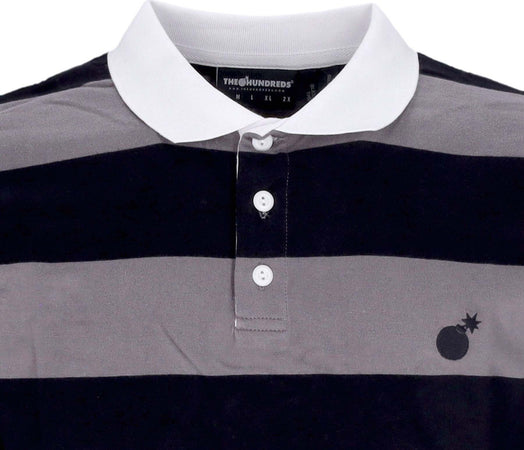 THE-HUNDREDS-Polo-Manica-Lunga-Uomo-Pacific-L/s-Rugby-Black-da-uomo