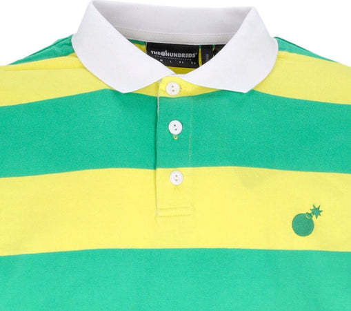 THE-HUNDREDS-Polo-Manica-Lunga-Uomo-Pacific-L/s-Rugby-Green-da-uomo