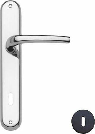 THEMA---MANIGLIA-CON-PLACCA-SERIE-MIRA-CROMO-SATINATO-FORO-PATENT
