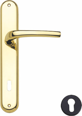 THEMA---MANIGLIA-CON-PLACCA-SERIE-MIRA-FINITURA-IN-ORO-LUCIDO-FORO-YALE