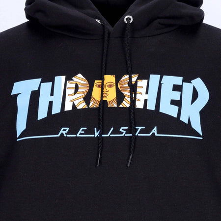THRASHER-Felpa-Cappuccio-Uomo-Argentina-Revista-Hoodie-Black-da-uomo