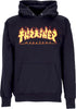 THRASHER-Felpa-Cappuccio-Uomo-Godzilla-Flame-Hood-Black/yellow-da-uomo