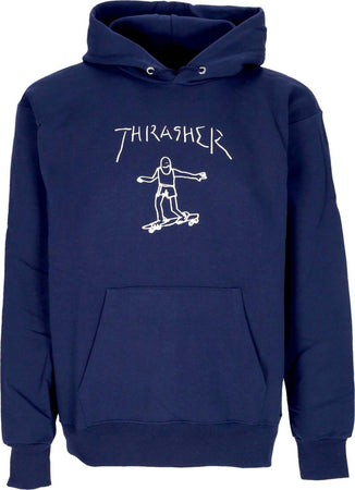 THRASHER-Felpa-Cappuccio-Uomo-Gonz-Hoodie-Navy/white-da-uomo