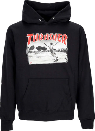 THRASHER-Felpa-Cappuccio-Uomo-Jake-Dish-Hoodie-Black-da-uomo
