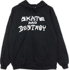 THRASHER-Felpa-Cappuccio-Uomo-Skate-&-Destroy-Hoodie-Black/white-da-uomo