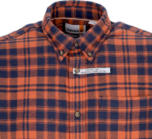 TIMBERLAND-Camicia-Manica-Lunga-Uomo-Heavy-Flannel-L/s-Check-Shirt-Rust-da-uomo