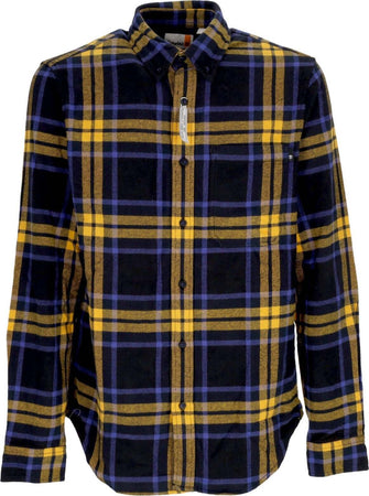 TIMBERLAND-Camicia-Manica-Lunga-Uomo-L/s-Heavy-Flannel-Plaid-Shirt-Black-da-uomo