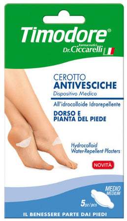 Timodore cerotto medio antivesciche per dorso e pianta del piede 5 pezzi