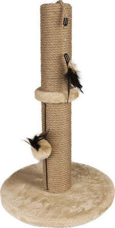 Tiragraffi-Flamingo-Indian-Raschietto-Giochi-Piume-Per-Gatto-30-X-30-X-50-Cm