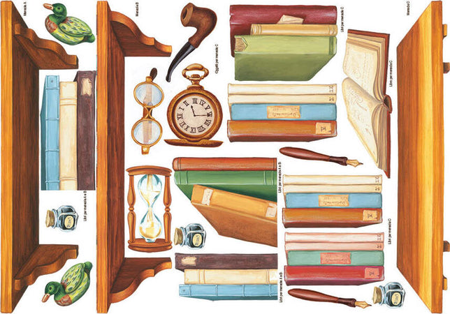 TO-DO---CARTA-DECOUPAGE-SOFT-PAPER-SCHOLAR'S-STUDY-50X70CM